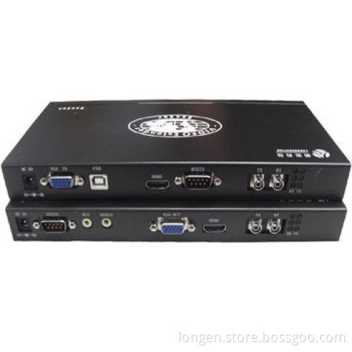 VGA USB to Fiber with 1080P Resolution, Audio/MIC/RS232 are Optional